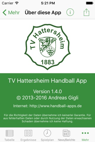 TV Hattersheim Handball screenshot 4