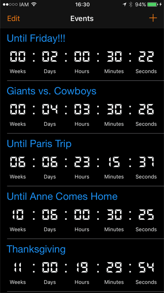 #1. Simple Event Countdown Timer (iOS) By: Ed Manning