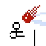 Jumping Stick Man Fire Meteor App Cancel