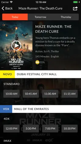 Game screenshot Cinema Showtimes UAE apk