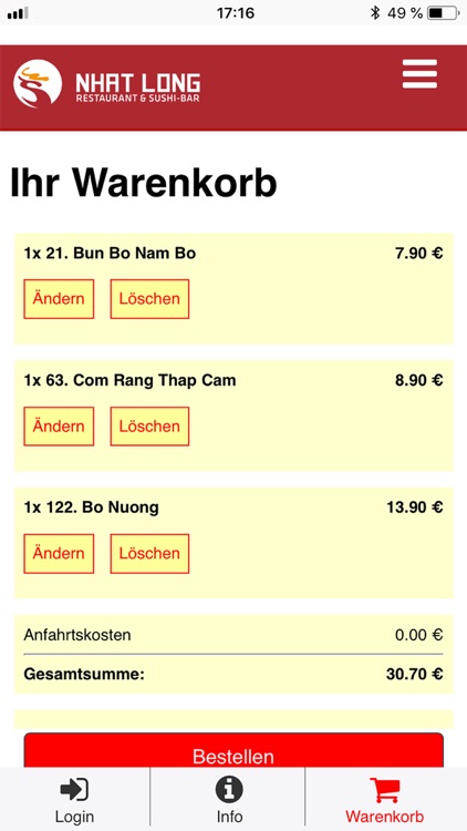 Nhat Long Lieferservice screenshot-3