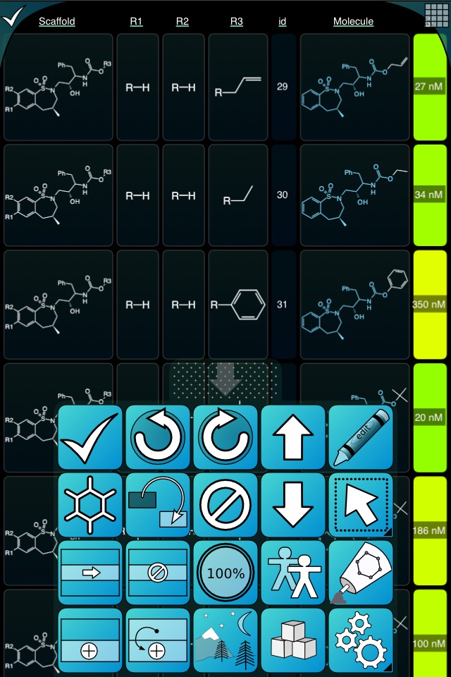 SAR Table screenshot 2