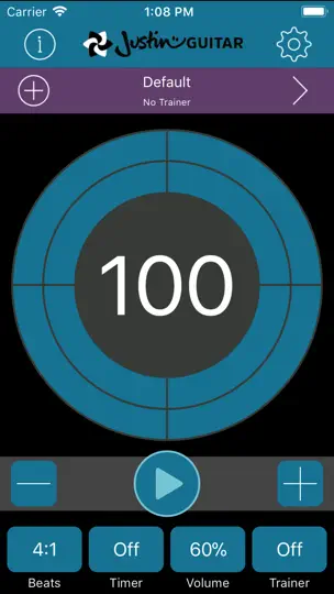 Captura de pantalla de Time Trainer Metronome en iPhone 1