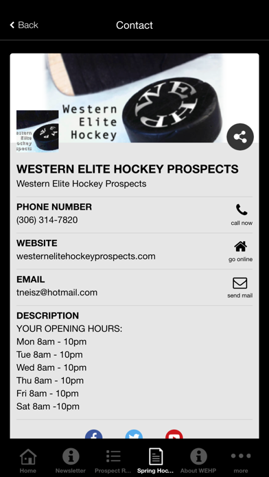 Western Elite Hockey Prospects screenshot