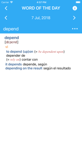 Collins Spanish Dictionary screenshot