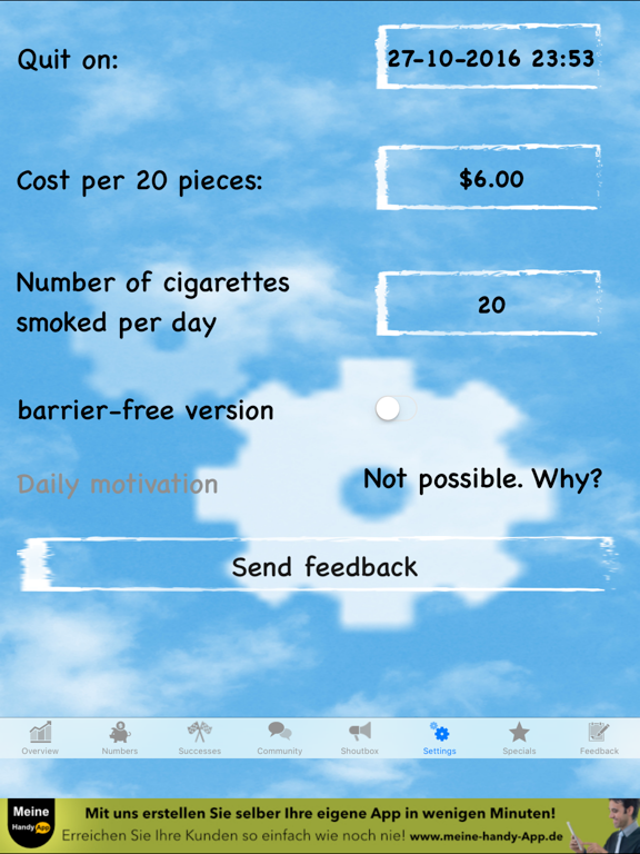 Smoke FREE - Non Smoking iPad screenshot 5 - Health & Fitness app