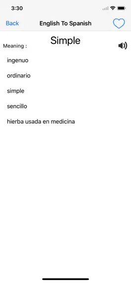 Game screenshot English To Spanish Dictionary apk