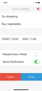 Week Scheduler screenshot #2 for iPhone