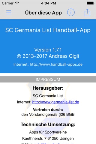 SC Germania List Handball screenshot 4