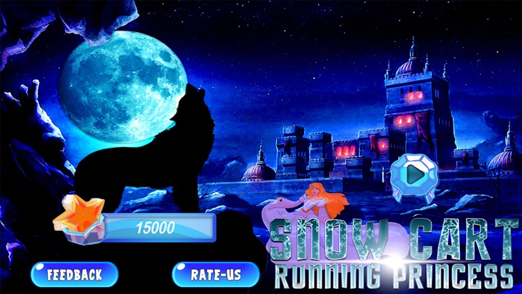 Snow Cart Running Princess