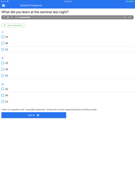 Screenshot #6 pour TOEIC Sample Tests