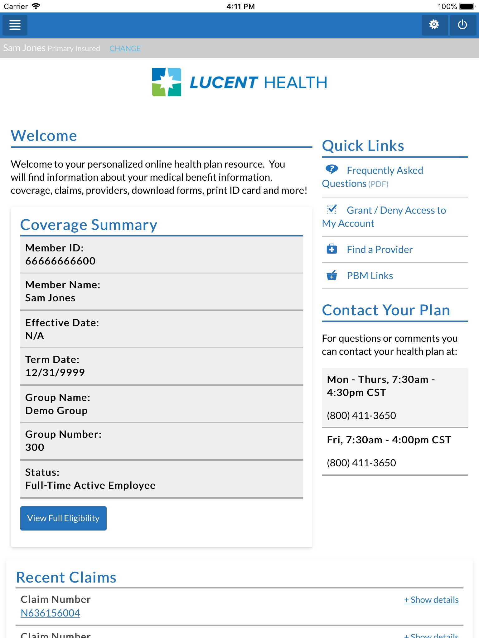 Lucent Health Mobile screenshot 2