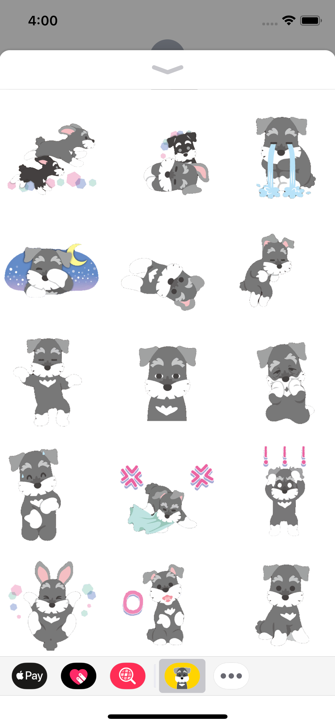 Poodle Puppy Animated Stickers