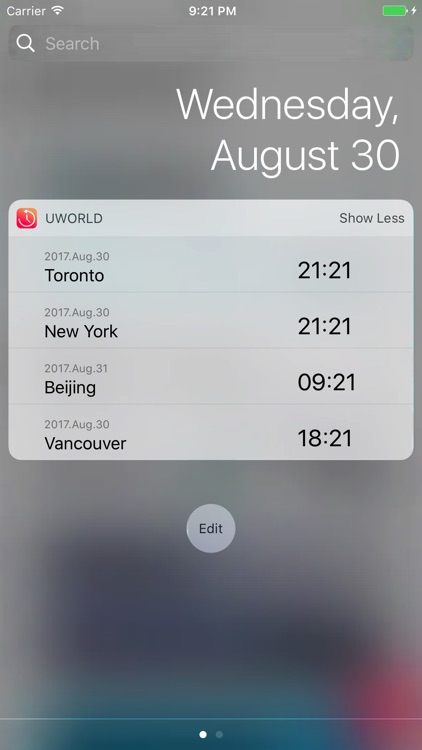 uWorld - World clock, Widget,