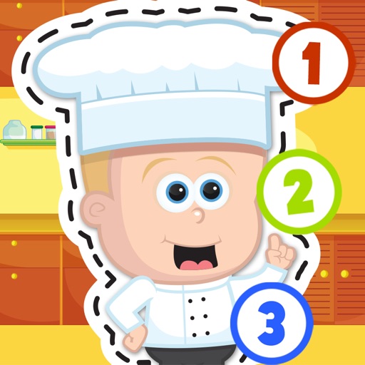 Kids Cooking Puzzle Teach me Tracing & Counting Learn about the