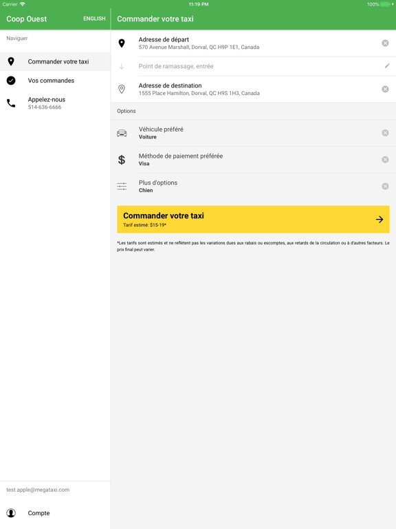 Screenshot #5 pour Taxi Coop de l'ouest
