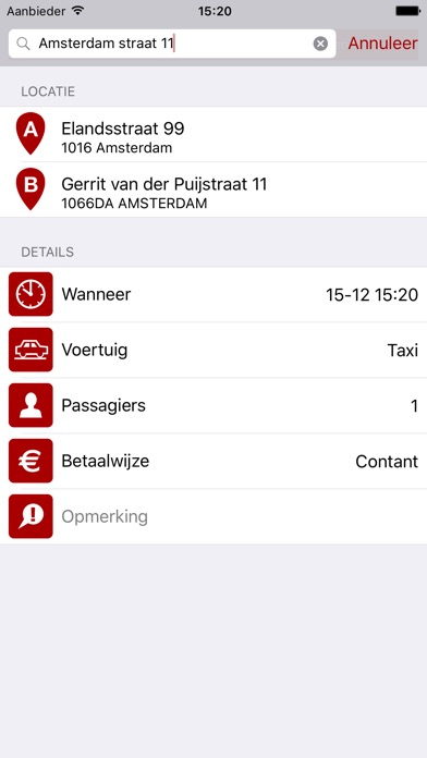 Taxi Mobiel Amsterdam screenshot 2