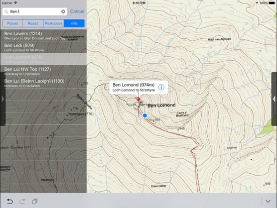 Loch Lomond Maps Offline iPad app afbeelding 4