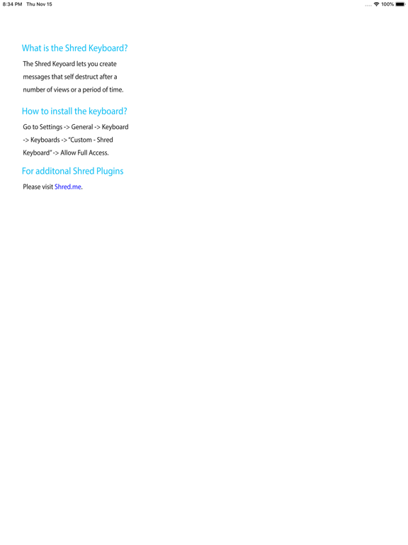 Shred Keyboard iPad screenshot 1 - Productivity app