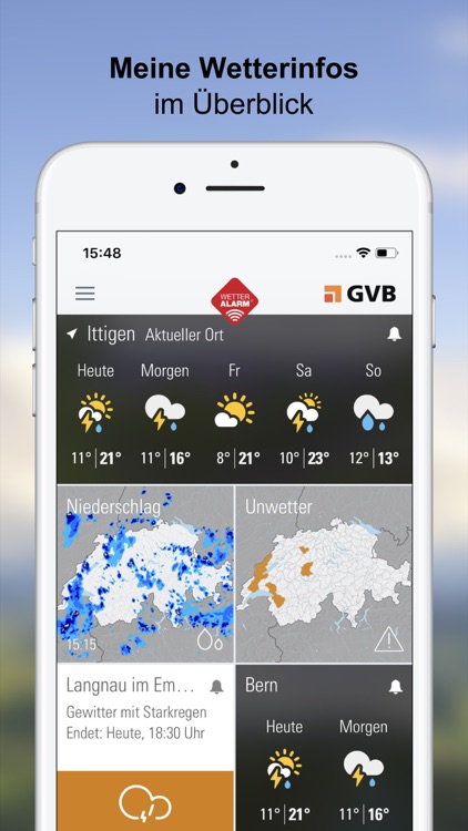 Wetter-Alarm: für die Schweiz