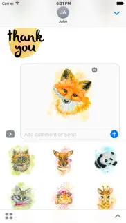 watercolor emoji stickers for imessage & whatsapp iphone screenshot 3