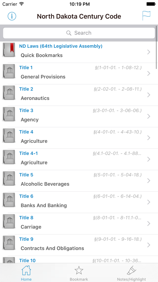 #1. ND Laws Codes & Titles (iOS) 게시자: Nirmala T V