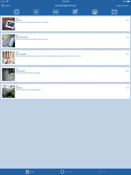 Snag List - Prüfen & Berichten