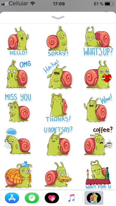 Funny snail stickers screenshot 4