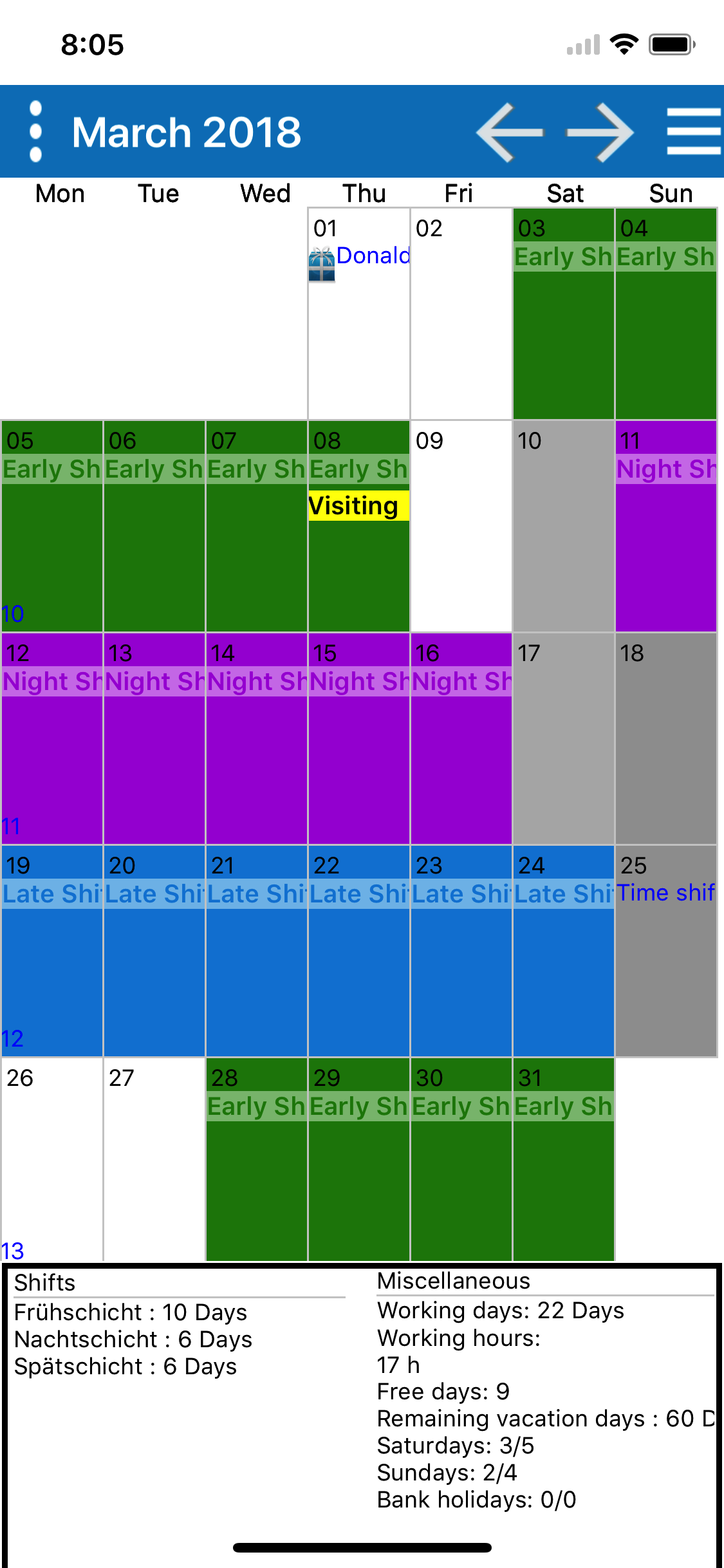 Shift Wage Planer screenshot 3