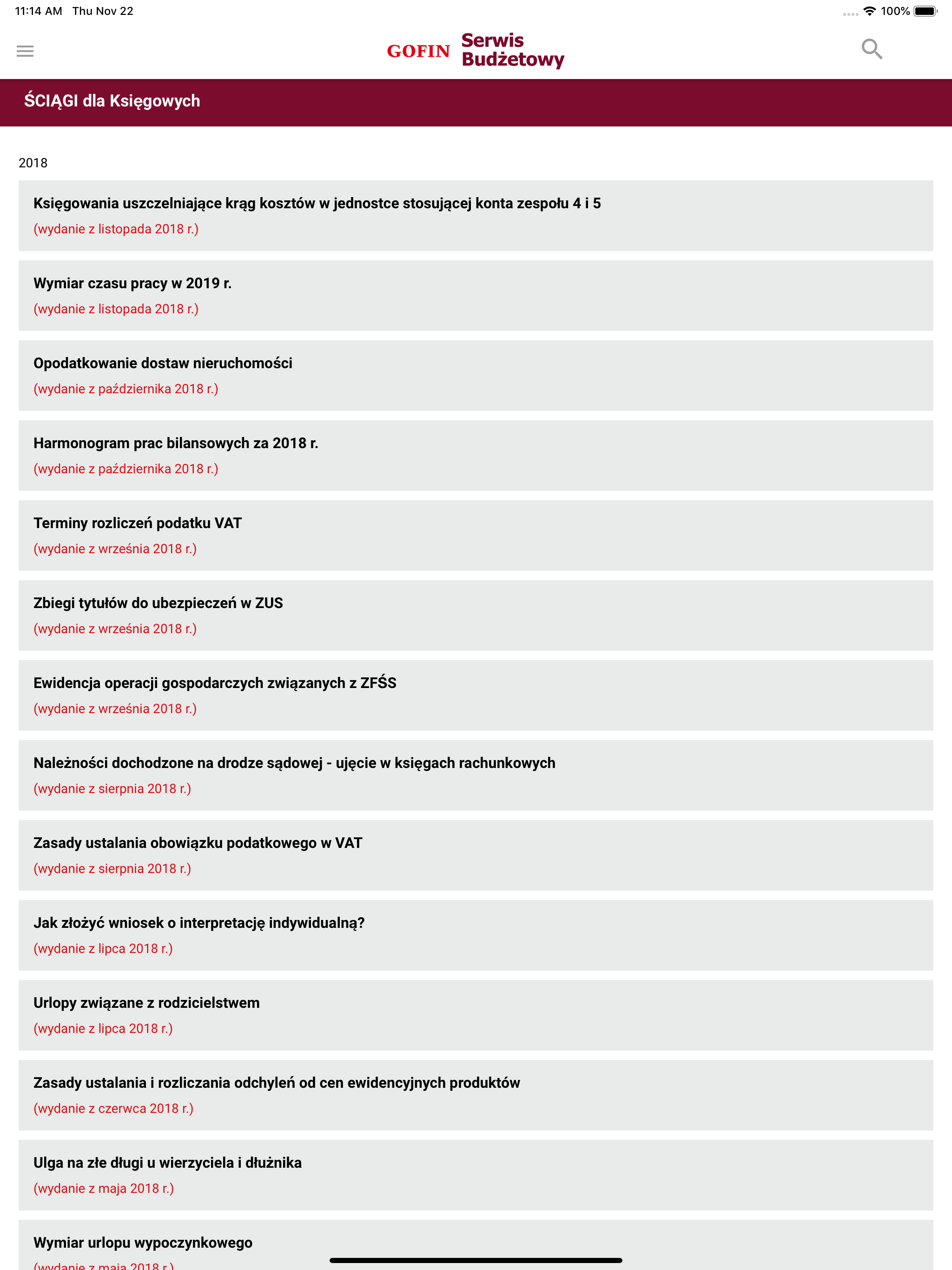 GOFIN Serwis Budżetowy screenshot 12
