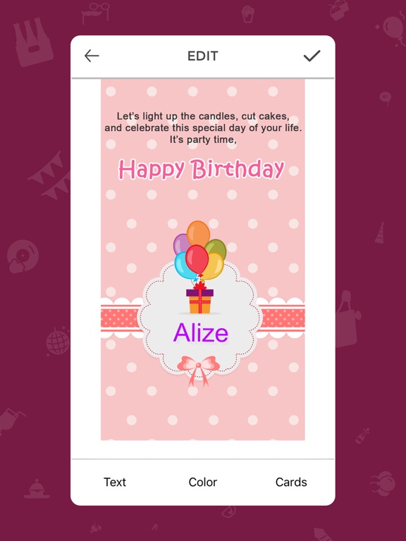 Photo Name On Birthday Cake iPad screenshot 4 - Social Networking app