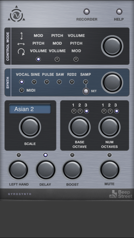 #1. GyroSynth (iOS) 由: BeepStreet
