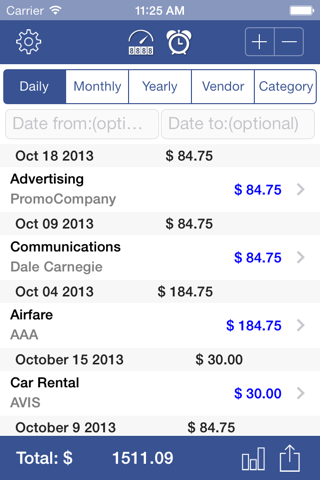 Скриншот из Business Expense Tracker 3.0 with Custom Reports