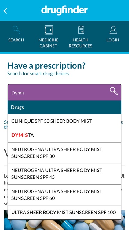 DrugFinder smart drug choices
