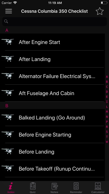 Cessna Columbia 350 Checklist