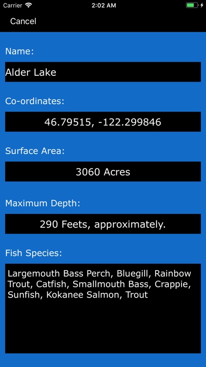 Washington Lakes & Fishes