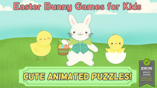 Screenshot #1 pour Jeux des lapins de Pâques pour enfants : Puzzles