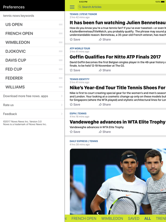 Screenshot #5 pour tennis nows.