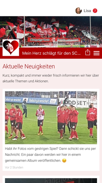 Herz für SC Freiburg