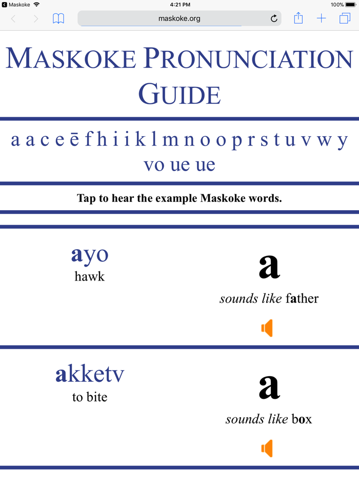 Maskoke Vocab Builder
