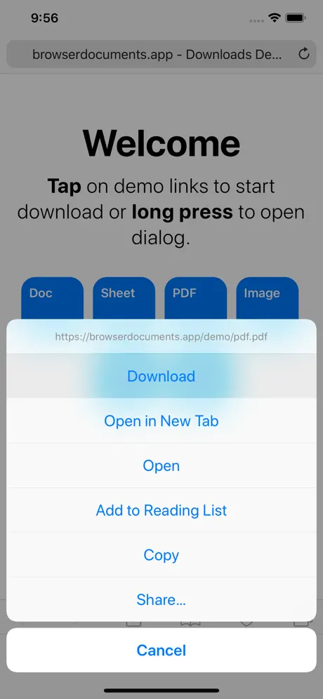Browser and Documents Manager