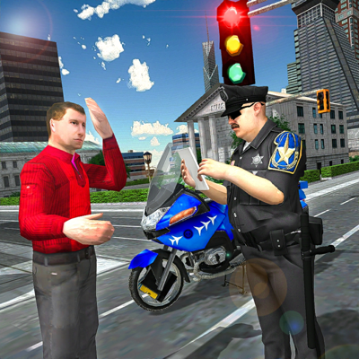piloto moto policial tráfego