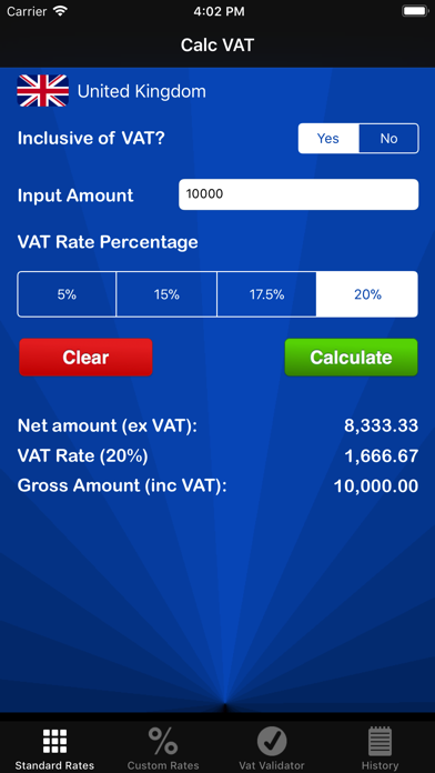 Calc VAT – UK VAT Calculator Screenshot