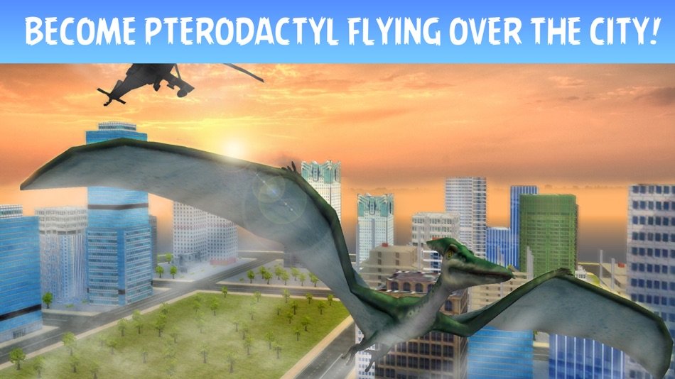 #1. Pterodactyl Dino City Attack Simulator 3D (iOS) 由: Tayga Games OOO