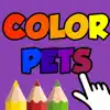 Coloring Pets Book with finger contact information