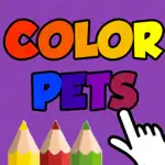 Coloring Pets Book with finger App Contact