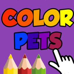 Coloring Pets Book with finger