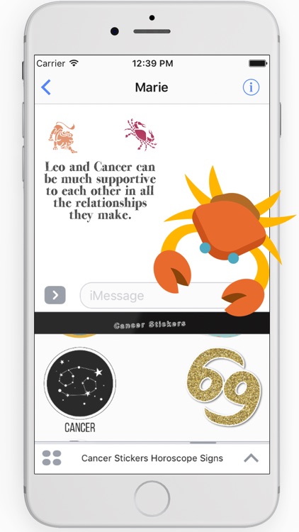 Cancer Stickers Horoscope Sign