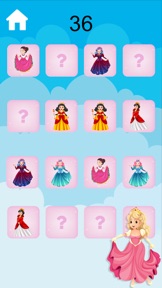 Memory princesses Memo game screenshot