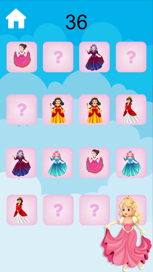 #4. Memory princesses Memo game (iOS) 게시자: Pocket School - Basic education to learn for adults & kids